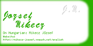 jozsef mikecz business card
